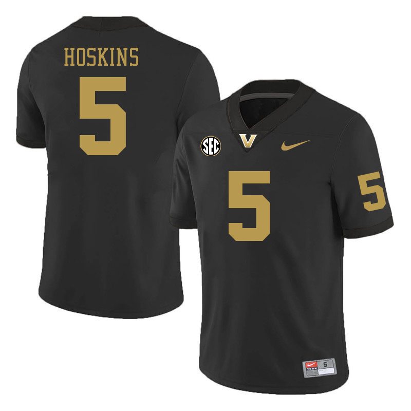 Vanderbilt Commodores #5 Richie Hoskins College Football Jerseys 2024 Uniforms Stitched-Black